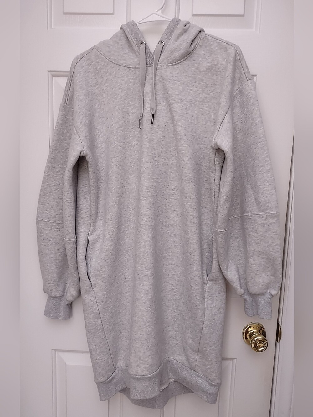 Women's Zella Long Sleeve Heathered Gray Hoodie Sweater Dress